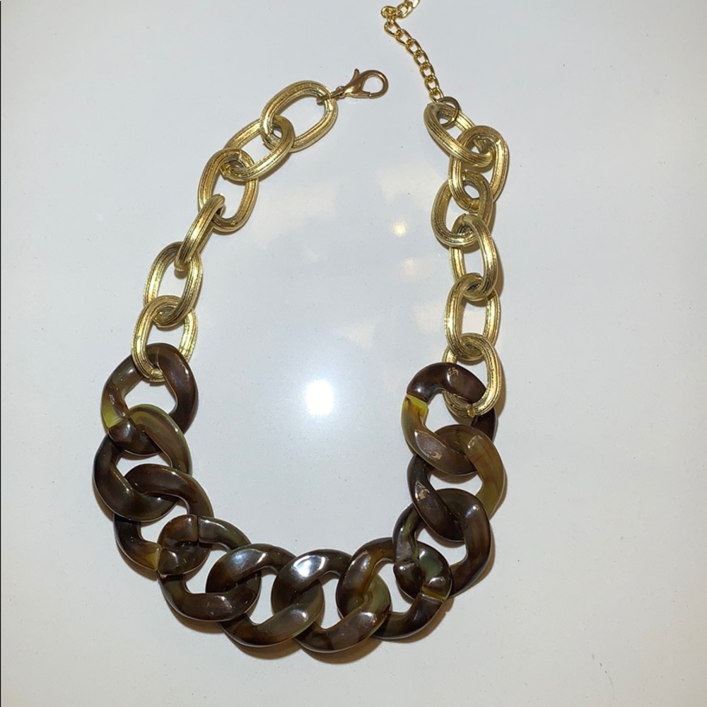 Gold and Tortoiseshell Necklace